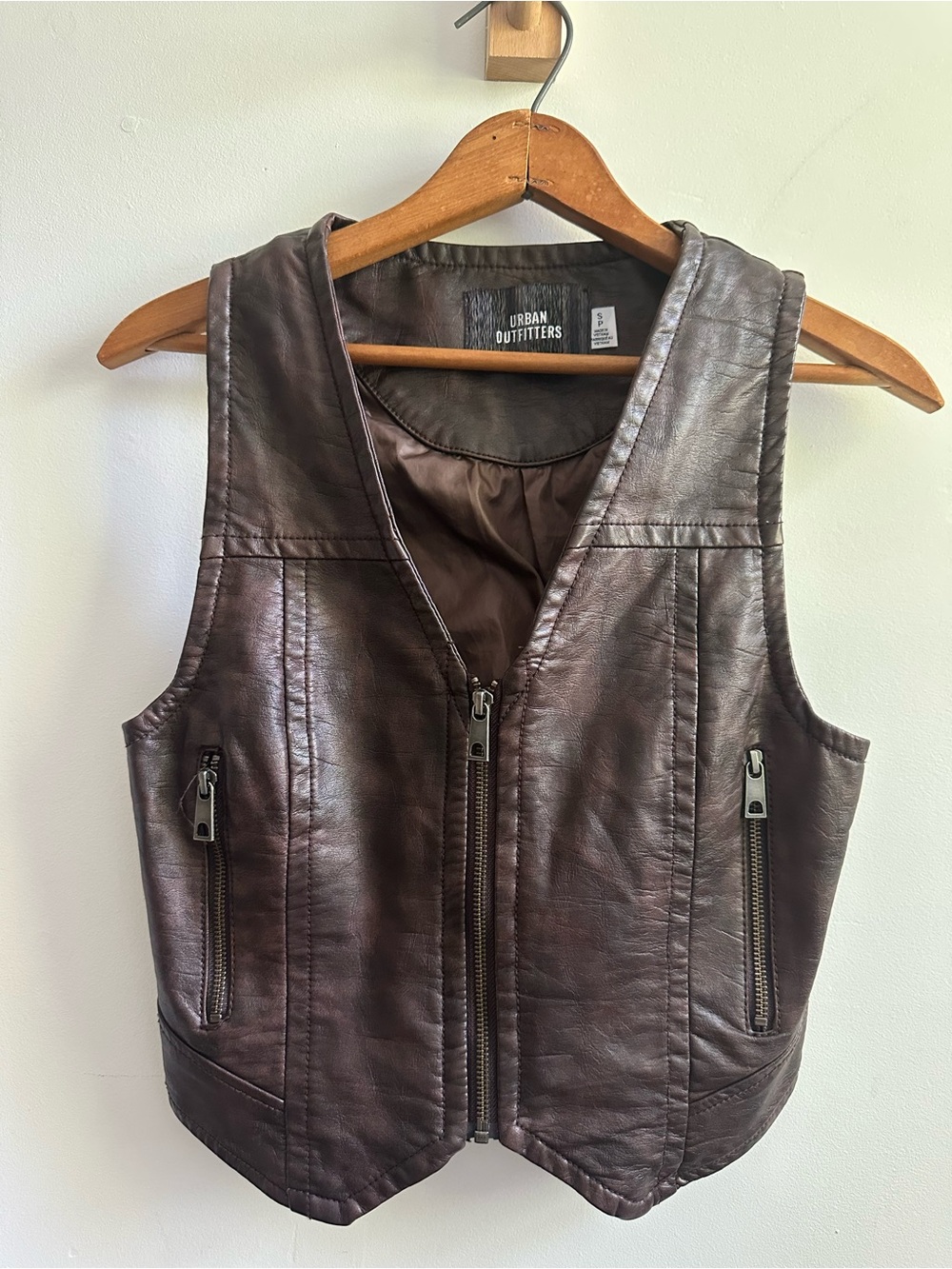 Urban Outfitters Lana Faux Leather Vest size small